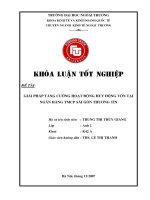 giải pháp tăng cường huy động vốn tại ngân hàng thương mại cổ phần sài gòn thương tín