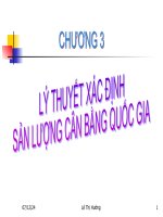 Chương 3 lý thuyết xác định sản lượng cân bằng quốc gia
