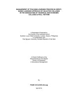 Quản lý quá trình dạy- học theo học chế tín chỉ ở các trường cao đẳng trong Hiệp hội các trường cao đẳng- trung cấp kinh tế - kỹ thuật (ATEC)