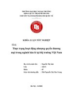 Thực trạng hoạt động nhượng quyền thương mại trong ngành bán lẻ tại thị trường Việt Nam