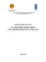 Xác định điểm nghẽn trong tăng trưởng kinh tế của Việt nam