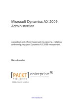 microsoft dynamics ax 2009 administration