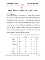 Báo cáo thực hành Sản xuất sữa đậu nành