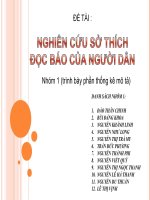 Nghiên cứu sở thích đọc báo của người dân