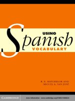 using spanish vocabulary