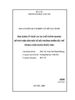 ứng dụng kỹ thuật lai tại chỗ huỳnh quang để phát hiện sớm một số bất thường nhiễm sắc thể trong chẩn đoán trước sinh