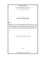 Nghiên cứu xây dựng mô hình vườn ươm bio city cho ngành chế biến công nghiệp thực phẩm tại phân viện công nghệ thực phẩm tp HCM (bình dương)