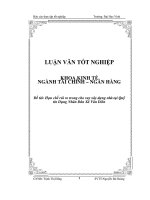đề tài hạn chế rủi ro trong cho vay xây dựng nhà tại quỹ tín dụng nhân dân xã vân diên