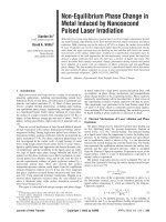 jht xu willis non equilibrium phase change in metal induced by ns pulsed laser irradiation