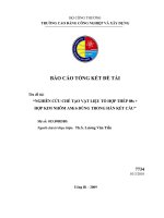 Nghiên cứu chế tạo vật liệu tổ hợp thép o8s+hợp kim nhôm amr6 dùng trong hàn kết cấu