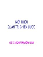 bài giảng giới thiệu quản trị chiến lược - gs.ts. đoàn thị hồng vân