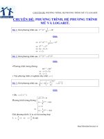 chuyên đề phương trình mũ