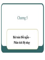 Phương pháp phân tích định lượng  - Chương 5 Bài toán đối ngẫu phân tích độ nhạy