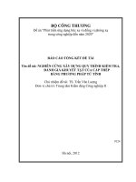 Nghiên cứu xây dựng quy trình kiểm tra, đánh giá khuyết tật cáp thép bằng phương pháp từ tính