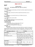 GIÁO ÁN TIN HỌC LỚP 9 HK 2