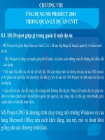 Ứng dụng của MS Project 2003 trong quản lý dự án CNTT