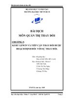 tiểu luận kurt lewin và tiếp cận thay đổi được hoạch định đối với sự thay đổi