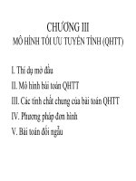 MÔ HÌNH tối ưu TUYẾN TÍNH