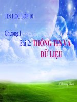 bài giảng bài 2 thông tin và dữ liệu