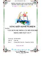 skkn xây dựng hệ thống câu hỏi tích hợp trong môn ngữ văn lớp 7