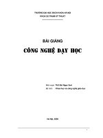 Bài giảng công nghệ dạy học