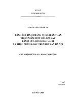 Đánh giá tình trạng vệ sinh an toàn thực phẩm một số loại rau bán ở của hàng rau sạch và thực phẩm khác trên địa bàn hà nội
