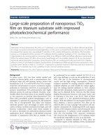 large scale preparation of nanoporous tio2