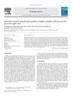 microwave assisted hydrothermal synthesis of single crystalline zno nanorods for