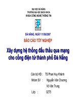 báo cáo tốt nghiệp xây dựng hệ thống đấu thầu qua mạng cho cổng điện tử thành phố đà nẵng