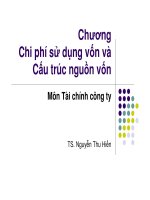 Bài giảng tài chính công ty chương 10   TS  nguyễn thu hiền
