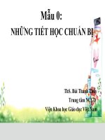 Giáo án bồi dưỡng Những tiết học chuẩn bị tham khảo