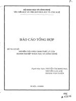 Nghiên cứu khía cạnh pháp lý của doanh nghiệp khoa học và công nghệ