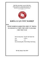 Khóa luận tốt nghiệp: Kinh nghiệm marketing điện tử trong ngành bán lẻ trên thế giới và bài học cho Việt Nam