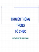 bài giảng quản trị học - chương 10 truyền thông trong tổ chức