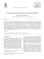 explosive phase transformation in excimer laser ablation