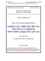 Báo cáo khoa học : Nghiên cứu thiết kế chế tạo máy đo xa laser rắn bước sóng 1,54 tần lặp cao