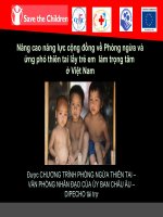 nâng cao năng lực cộng đồng về phòng ngừa và ứng phó thiên tai lấy trẻ em làm trọng tâm ở việt nam