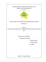 XÂY DỰNG PHẦN MỀM QUẢN LÝ ĐIỂM CHO TRƯỜNG THPT LẠNG GIANG SỐ 2