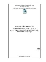 Nghiên cứu công nghệ sản xuất oxyt zirconi zro2 bằng phương pháp phân huỷ chọn lọc