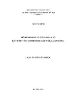 Mô hình hóa và tính toán số kết cấu tấm composite gấp nếp, lượn sóng