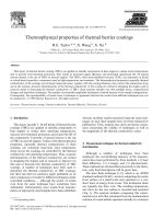 thermophysical properties of thermal barrier coatings