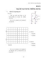 Thực hành kĩ thuật xung Bài 5 MẠCH TẠO XUNG THÔNG DỤNG