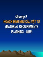 Bài giảng Quản trị sản xuất và tác nghiệp: Chương 9