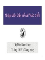 Bài giảng dân số và phát triển bài 1   ths  nguyễn thành nghị