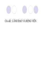 chủ đề lãnh đạo và động viên