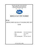 khóa luận tốt nghiệp hoàn thiện quản lý ngành chè việt nam