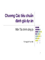 Bài giảng tài chính công ty chương 7   TS  nguyễn thu hiền