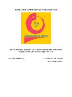 Báo cáo bài tập lớn kiến trúc máy tính