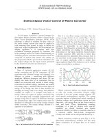 Indirect space vector control of matrix converter