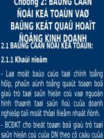 chương 2 bảng cân đối kế toán và bảng kết quả hoạt động kinh doanh